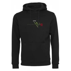 Мъжки суичър в черно Mister Tee Rose Love Hoody