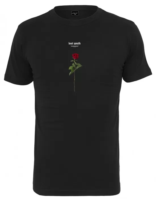 Мъжка тениска в черен цвят Mister Tee Lost Youth Rose Tee black, Тениски - Hoodstyle.bg