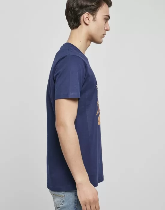 Мъжка тениска в синьо Mister Tee Hustle Hard Always, Тениски - Hoodstyle.bg