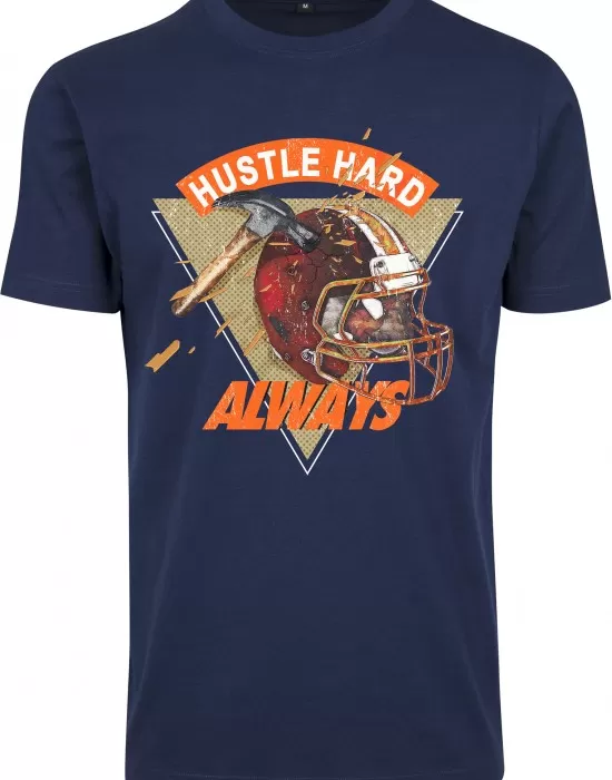 Мъжка тениска в синьо Mister Tee Hustle Hard Always, Тениски - Hoodstyle.bg