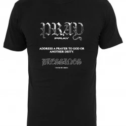 Мъжка тениска в черен цвят Pray Variation Tee black 