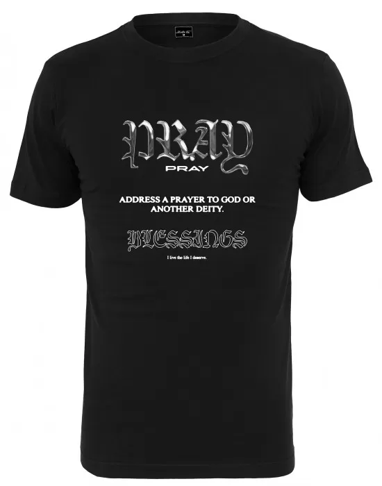 Мъжка тениска в черен цвят Pray Variation Tee black, Тениски - Hoodstyle.bg