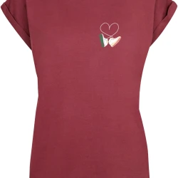 Дамска тениска Ladies Kicks Love Extended Shoulder Tee cherry XL