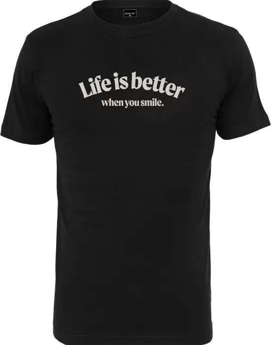 Мъжка тениска в черен цвят Mister Tee Life Is Better, Тениски - Hoodstyle.bg