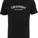 Мъжка тениска в черен цвят Mister Tee Life Is Better, Тениски - Hoodstyle.bg