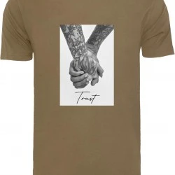 Мъжка тениска в цвят маслина Mister Tee Trust 2.0