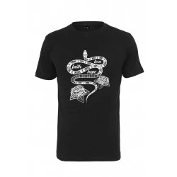 Мъжка тениска в черен цвят Mister Tee Snake Love Faith Hope 