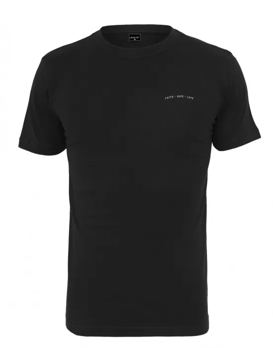 Мъжка тениска в черен цвят Mister Tee Hope Faith Love, Тениски - Hoodstyle.bg