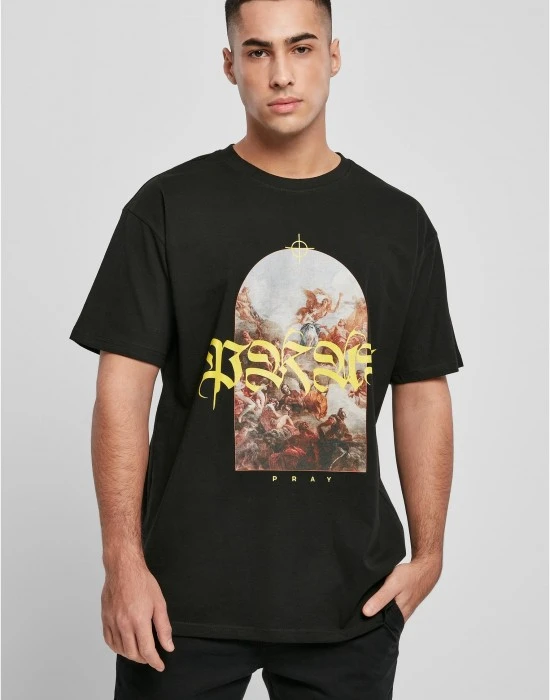 Тениска Pray Painting Oversize Tee black XXL