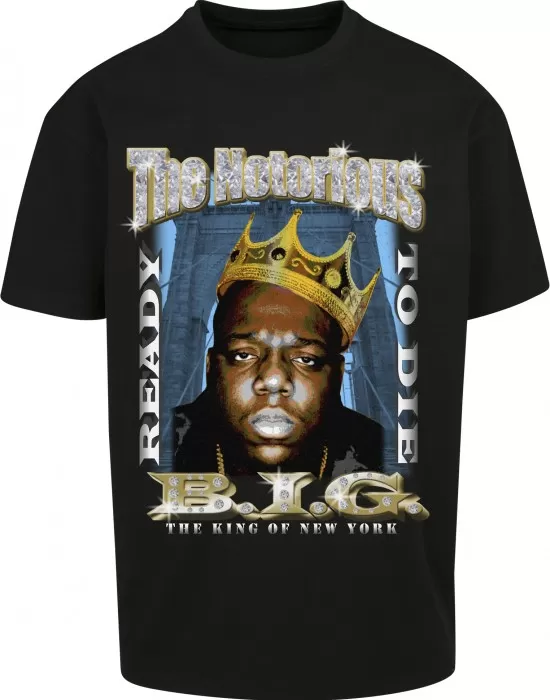 Мъжка тениска в черен цвят Mister Tee Biggie Crown, Тениски - Hoodstyle.bg