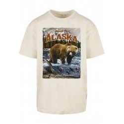Мъжка тениска в пясъчен цвят Mister Tee Alaska Vintage