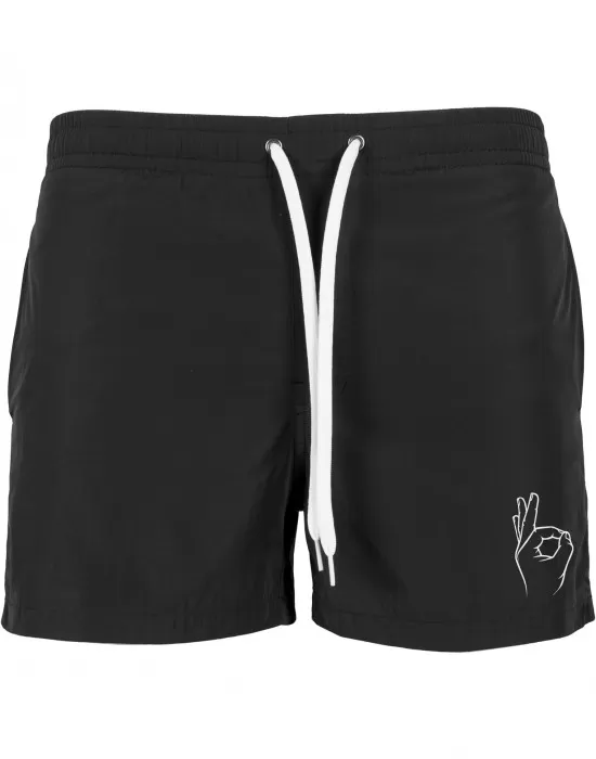 Мъжки плувни шорти в черен цвят Mister Tee Easy Sign, Къси панталони - Hoodstyle.bg