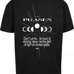 Мъжка тениска в черно Mister Tee Moon Phases 