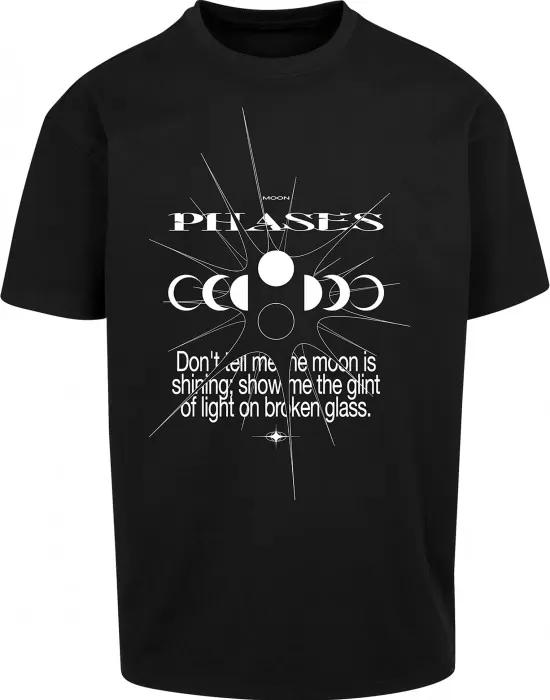 Мъжка тениска в черно Mister Tee Moon Phases, Тениски - Hoodstyle.bg