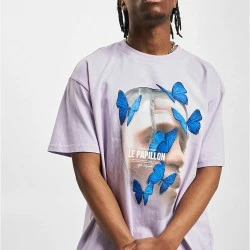 Тениска Le Papillon Oversize Tee lilac XXL