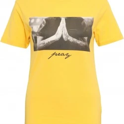 Дамска тениска в жълто Mister Tee Pray