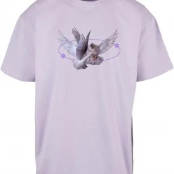 Мъжка тениска в светлолилав цвят MISTER TEE Vive la Liberte 