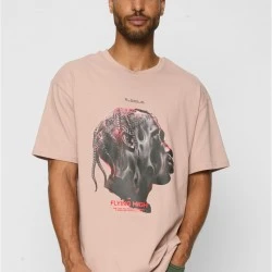 Мъжка тениска в розов цвят Mister Tee Flying High Oversize