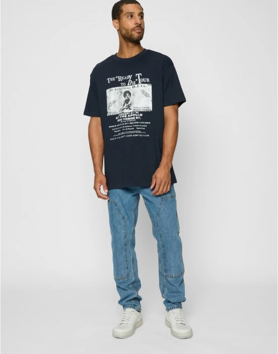 Тениска Bigie Retro Poster Tee navy XXL