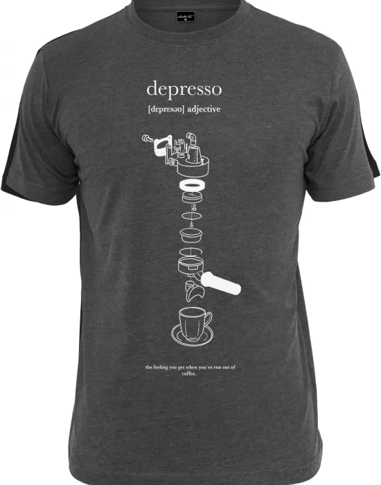 Мъжка тениска в сив цвят Mister Tee Depresso, Тениски - Hoodstyle.bg
