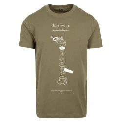 Мъжка тениска в цвят маслина  Mister Tee Depresso
