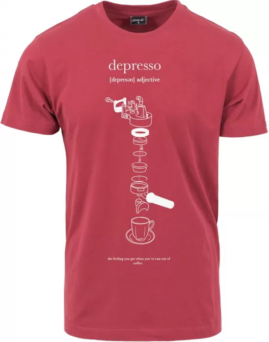 Мъжка тениска в червен цвят Mister Tee Depresso, Тениски - Hoodstyle.bg
