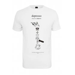 Мъжка тениска в бял цвят Mister Tee Depresso