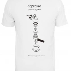 Мъжка тениска в бял цвят Mister Tee Depresso