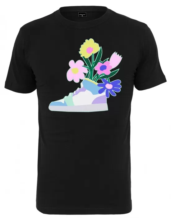 Дамска тениска в черен цвят Mister Tee Flower Sneaker, Тениски - Hoodstyle.bg