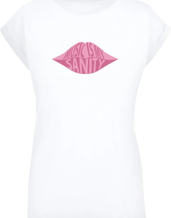 Дамска тениска Ladies Music Is My Sanity Tee T-Shirt Round Neck white S