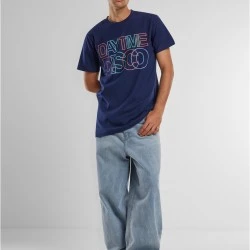 Тениска Daytime Disco Tee T-Shirt Round Neck light navy XXL