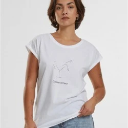 Тениска Ladies Cocktail O'Clock Tee T-Shirt Round Neck white XXL