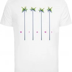 Тениска Miami Palms Tee white XXL