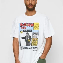 Тениска Eazy-E RAP Magazine Oversize Tee white XXL