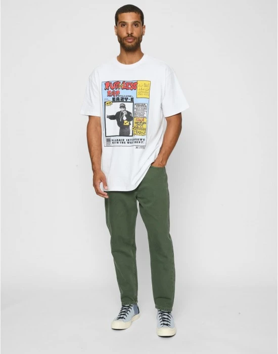 Тениска Eazy-E RAP Magazine Oversize Tee white XXL