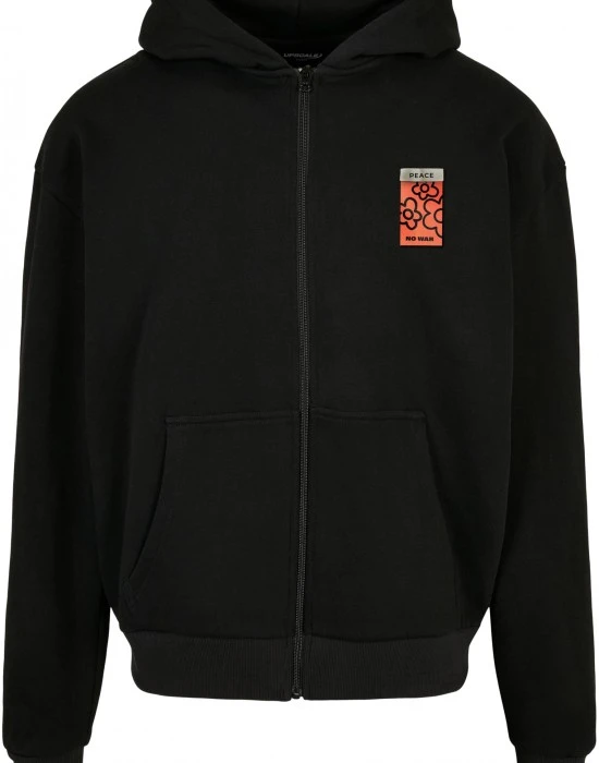 Puffer Peace Heavy Oversize Zip Hoody black XXL