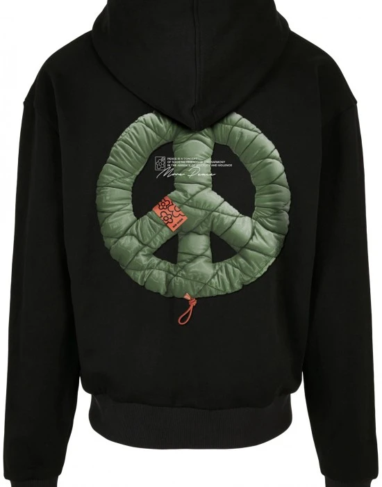 Puffer Peace Heavy Oversize Zip Hoody black XXL