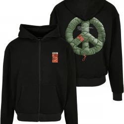 Puffer Peace Heavy Oversize Zip Hoody black XXL