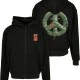 Puffer Peace Heavy Oversize Zip Hoody black XXL