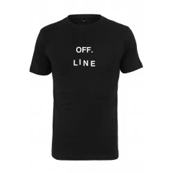 Мъжка тениска в черен цвят Mister Tee Off Line