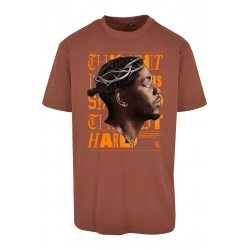 Тениска в кафяв цвят Mister Tee Kendrick Lamar K-Dot Oversize