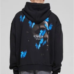 Le Papillon Heavy Oversize Zip Hoody black XXL