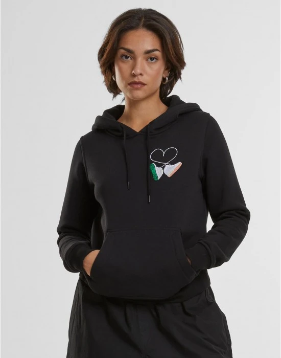 Ladies Kicks Love EMB Hoody black XS