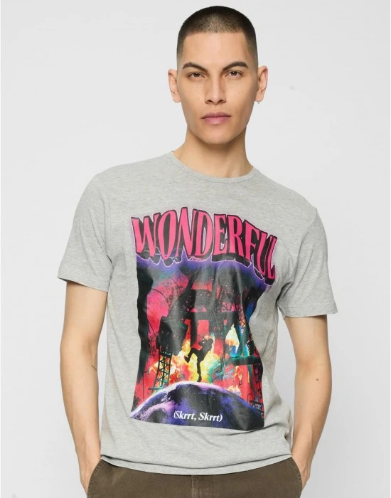 Wonderful Tee heather grey XXL