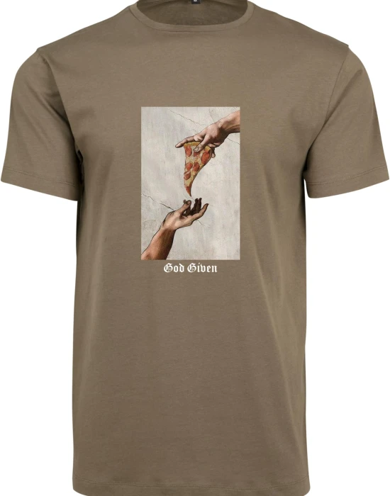 Тениска God Given Pizza Tee olive XXL