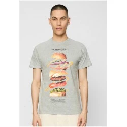 Тениска A Burger Tee heather grey XXL