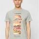 Тениска A Burger Tee heather grey XXL