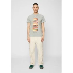 Тениска A Burger Tee heather grey XXL
