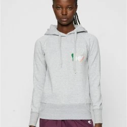 Damen Ladies Kicks Love EMB Hoody grey XS