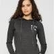 Ladies Never On Time  Hoody charcoal XS